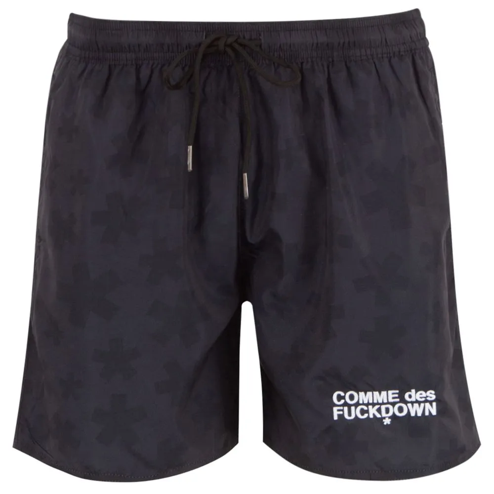 Comme Des Fuckdown Men's Black Polyester Men's Swimwear Shorts