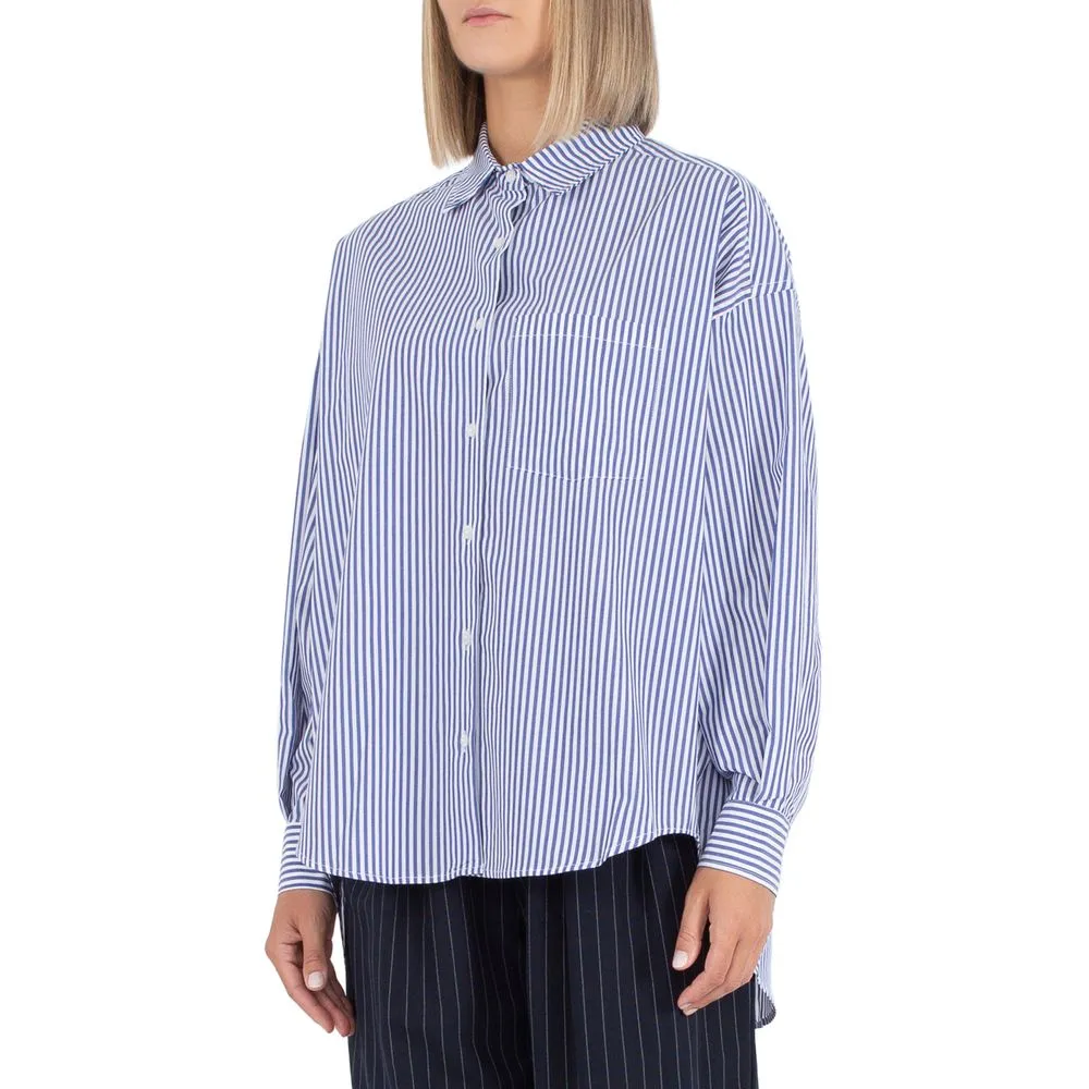 Comme Des Fuckdown Women's Blue Cotton Shirt