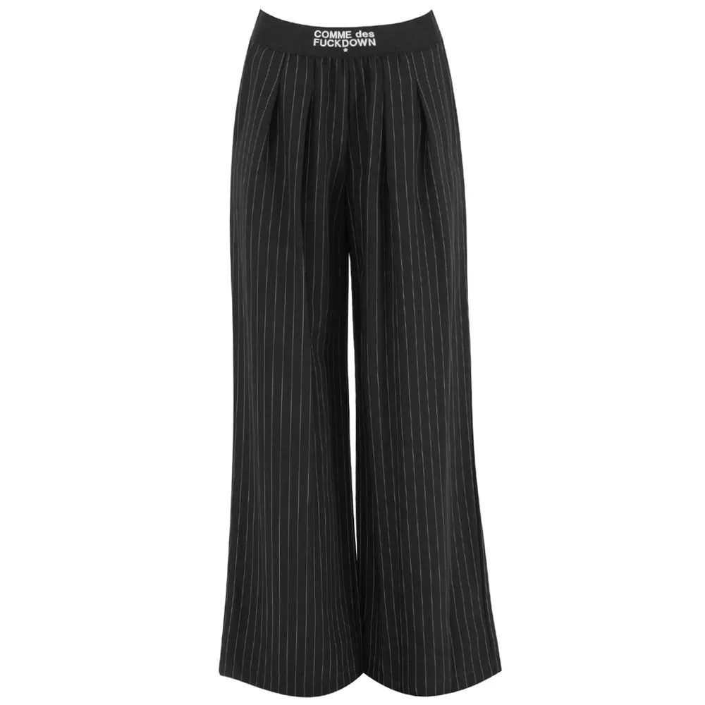 Comme Des Fuckdown Women's Black Polyester Jeans & Pant