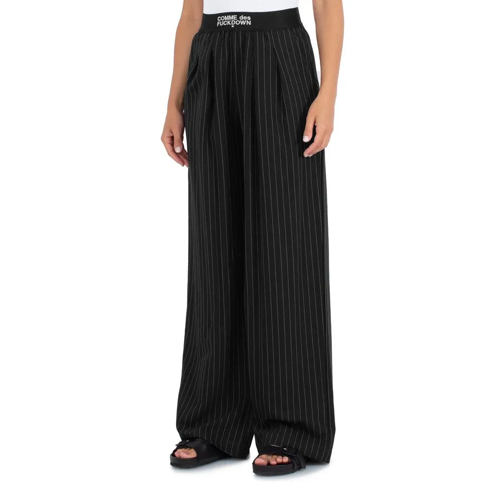 Comme Des Fuckdown Women's Black Polyester Jeans & Pant