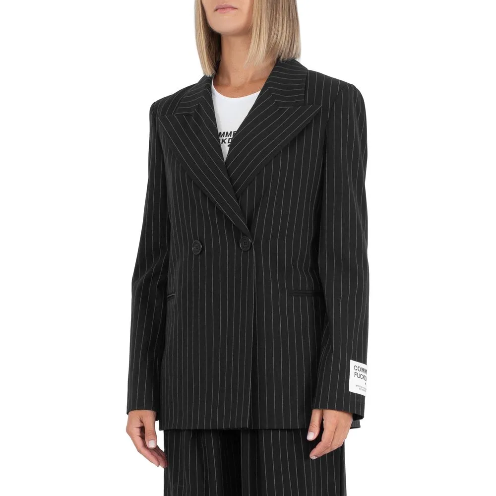 Comme Des Fuckdown Women's Black Polyester Suits & Blazer