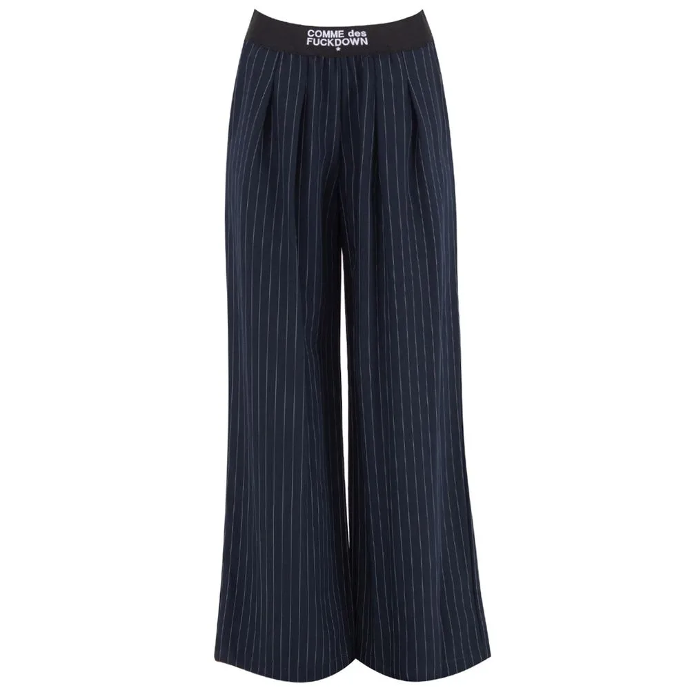 Comme Des Fuckdown Women's Blue Polyester Jeans & Pant