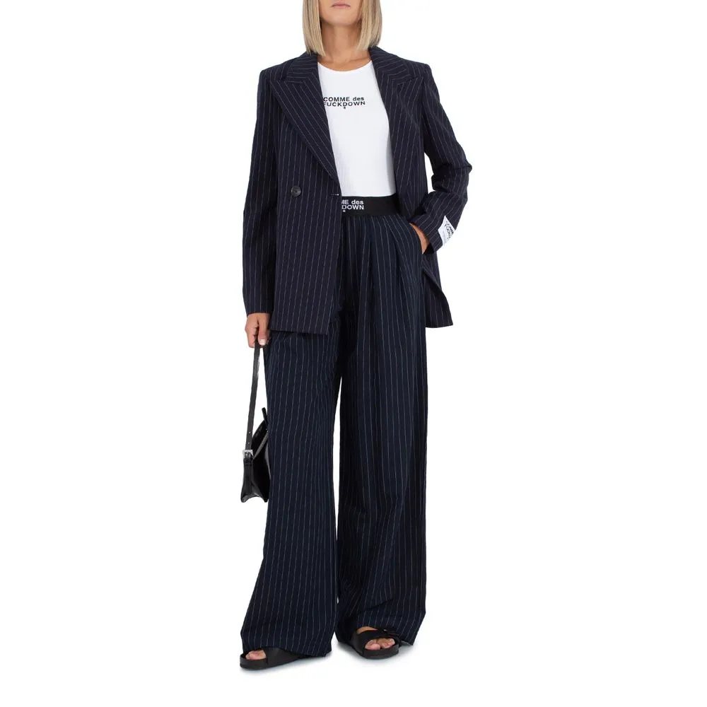 Comme Des Fuckdown Women's Blue Polyester Jeans & Pant