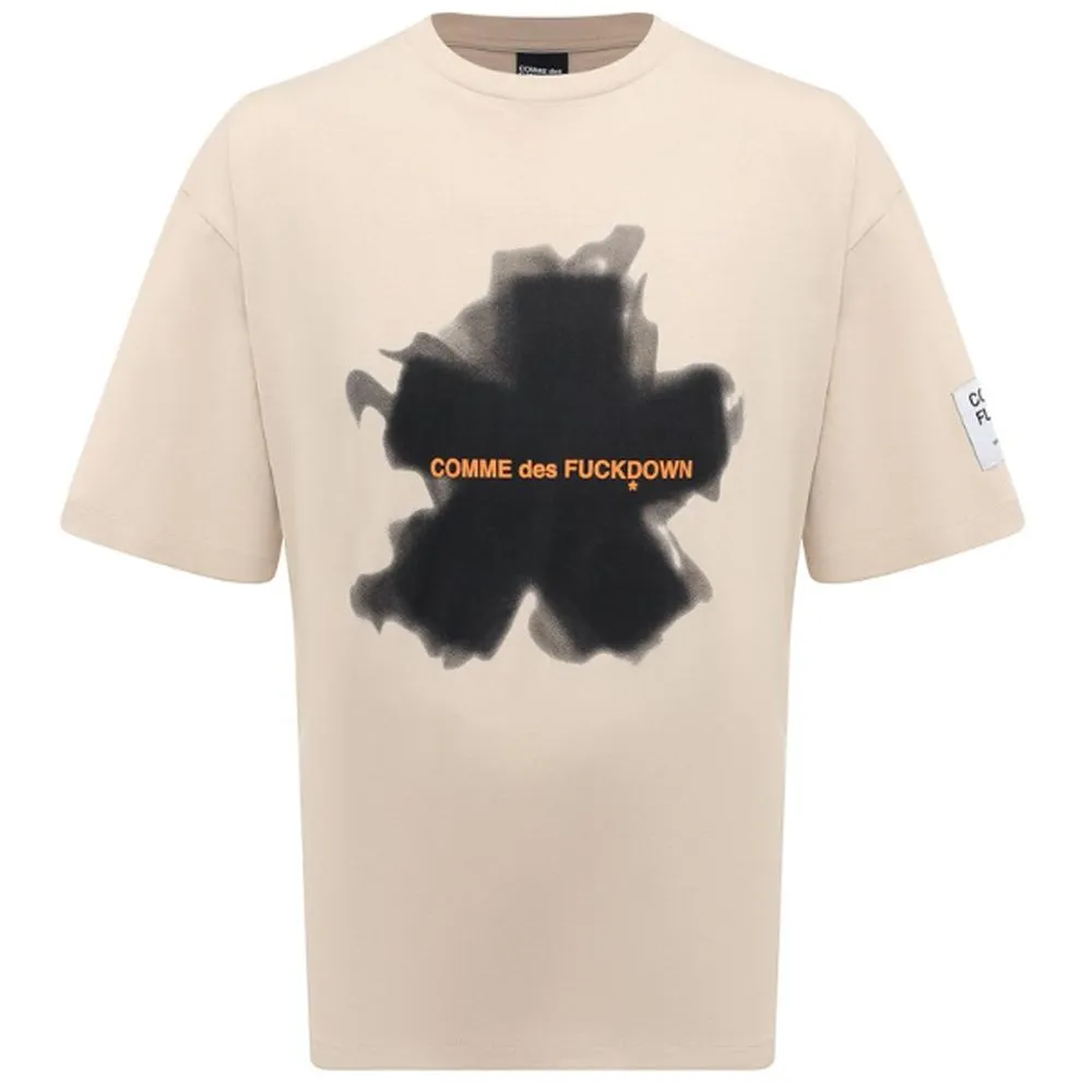 Comme Des Fuckdown Men's Beige Cotton T-Shirt