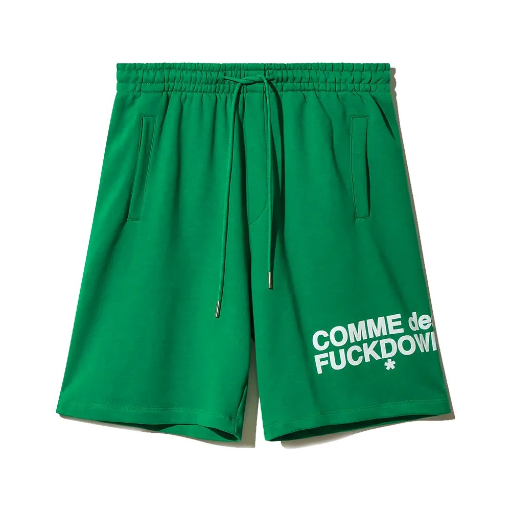 Comme Des Fuckdown Men's Green Cotton Short