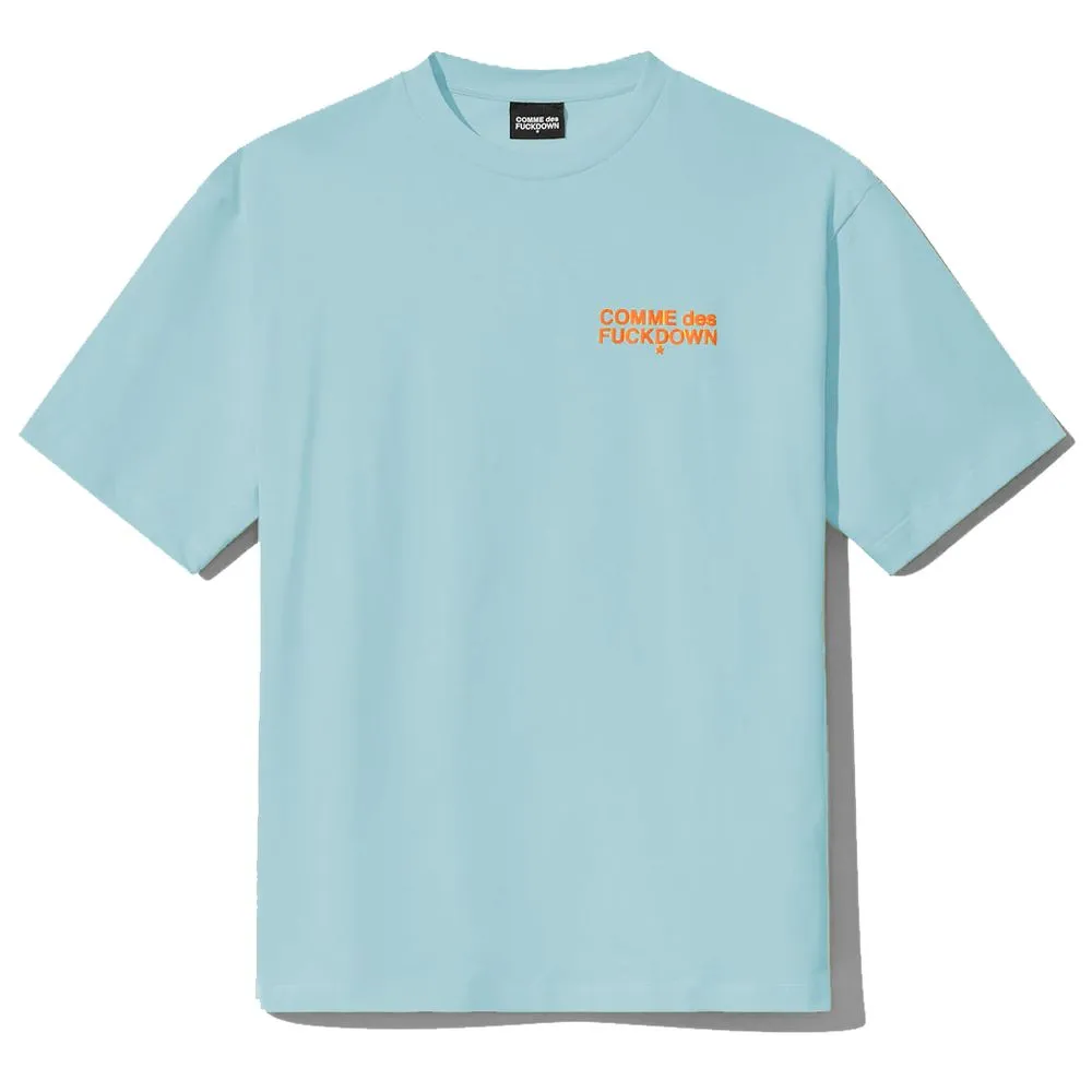 Comme Des Fuckdown Men's Light Blue Cotton T-Shirt