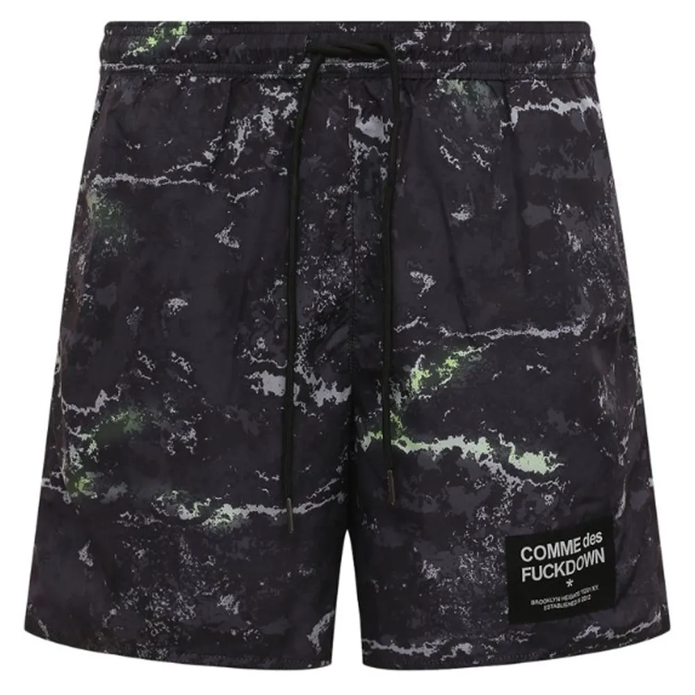 Comme Des Fuckdown Army Polyester Men Swim Trunks