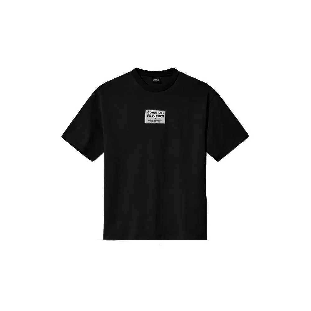 Comme Des Fuckdown Women's Black Cotton Tops & T-Shirt