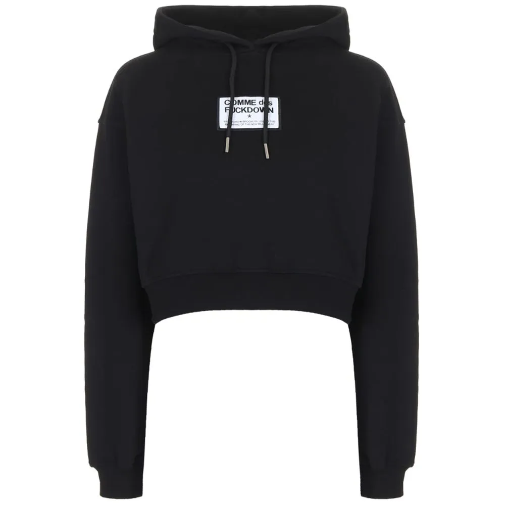 Comme Des Fuckdown Women's Black Cotton Tops & T-Shirt