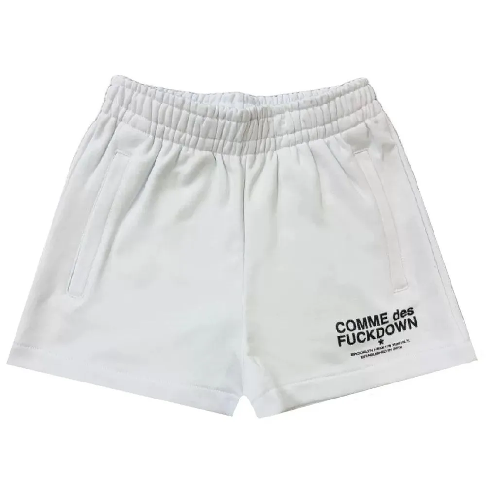 Comme Des Fuckdown Women's White Cotton Short