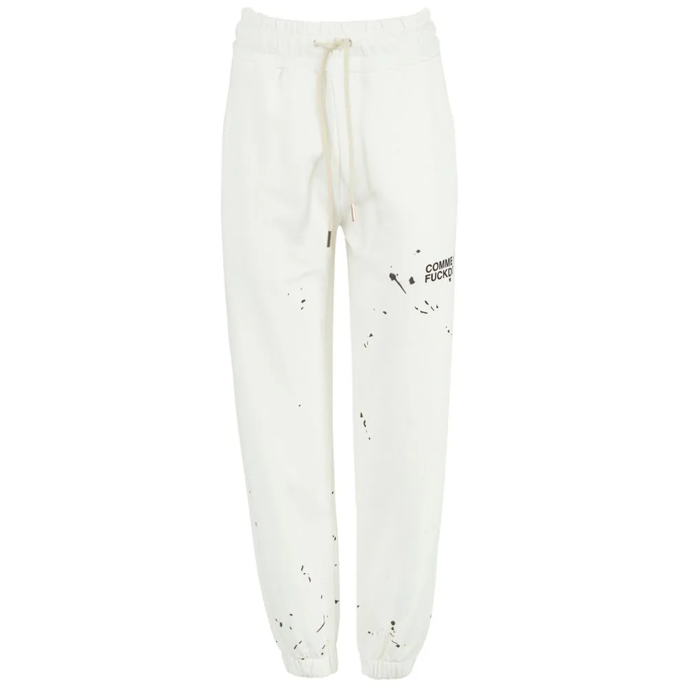 Comme Des Fuckdown Women's White Cotton Jeans & Pant