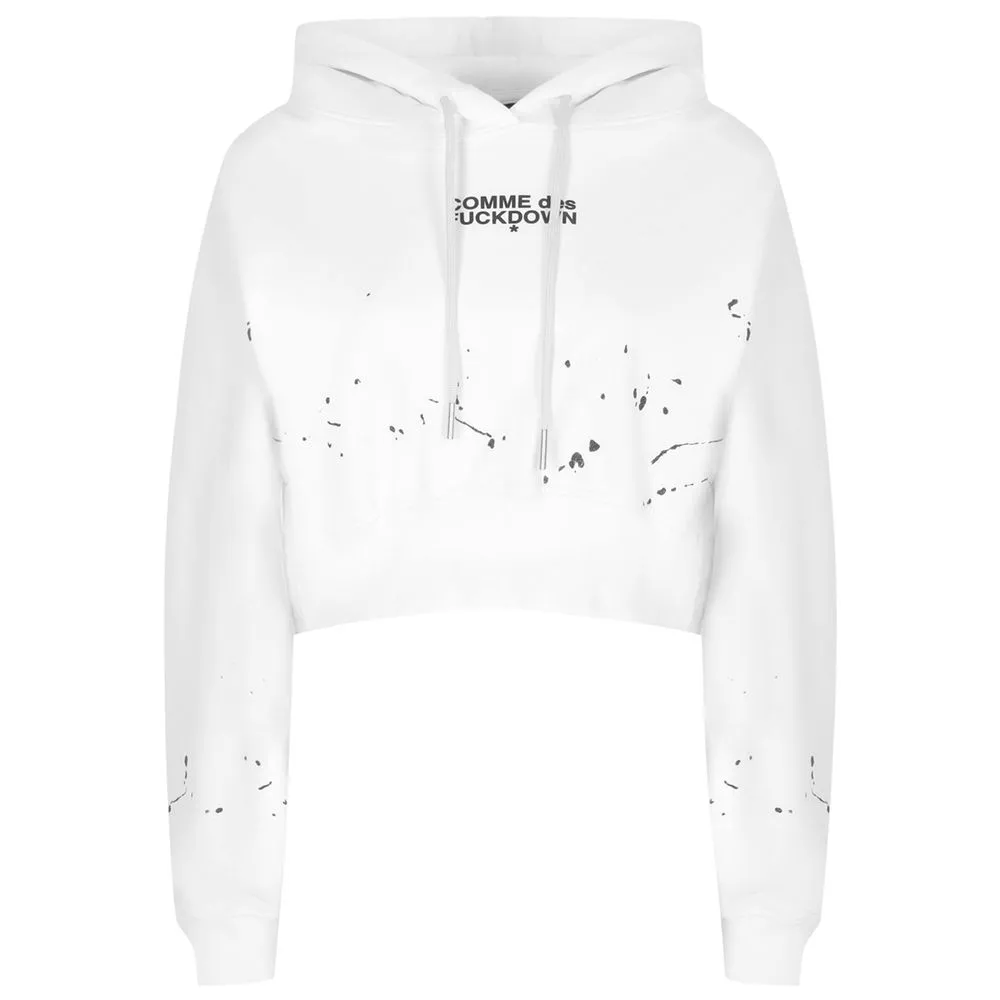 Comme Des Fuckdown Women's White Cotton Sweater