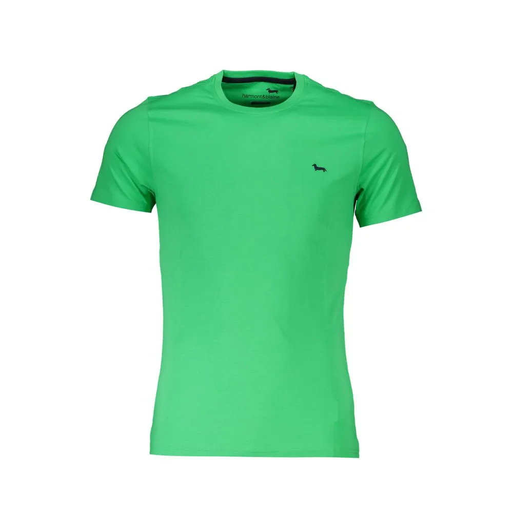 Harmont & Blaine Men's Green Cotton T-Shirt