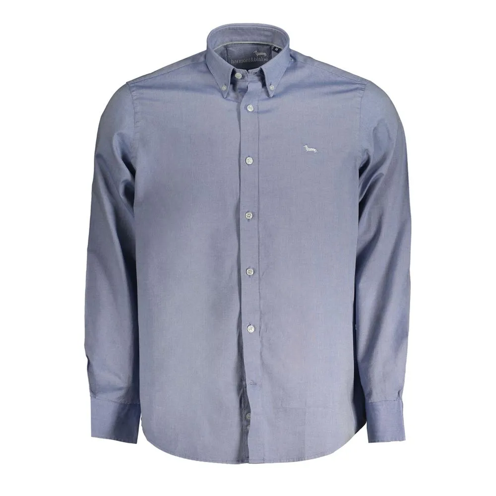 Harmont & Blaine Men's Blue Cotton Shirt