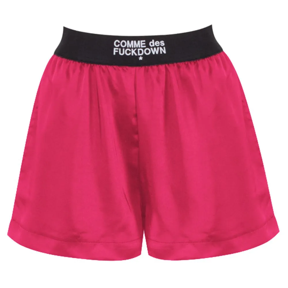 Comme Des Fuckdown Women's Fuchsia Polyester Short