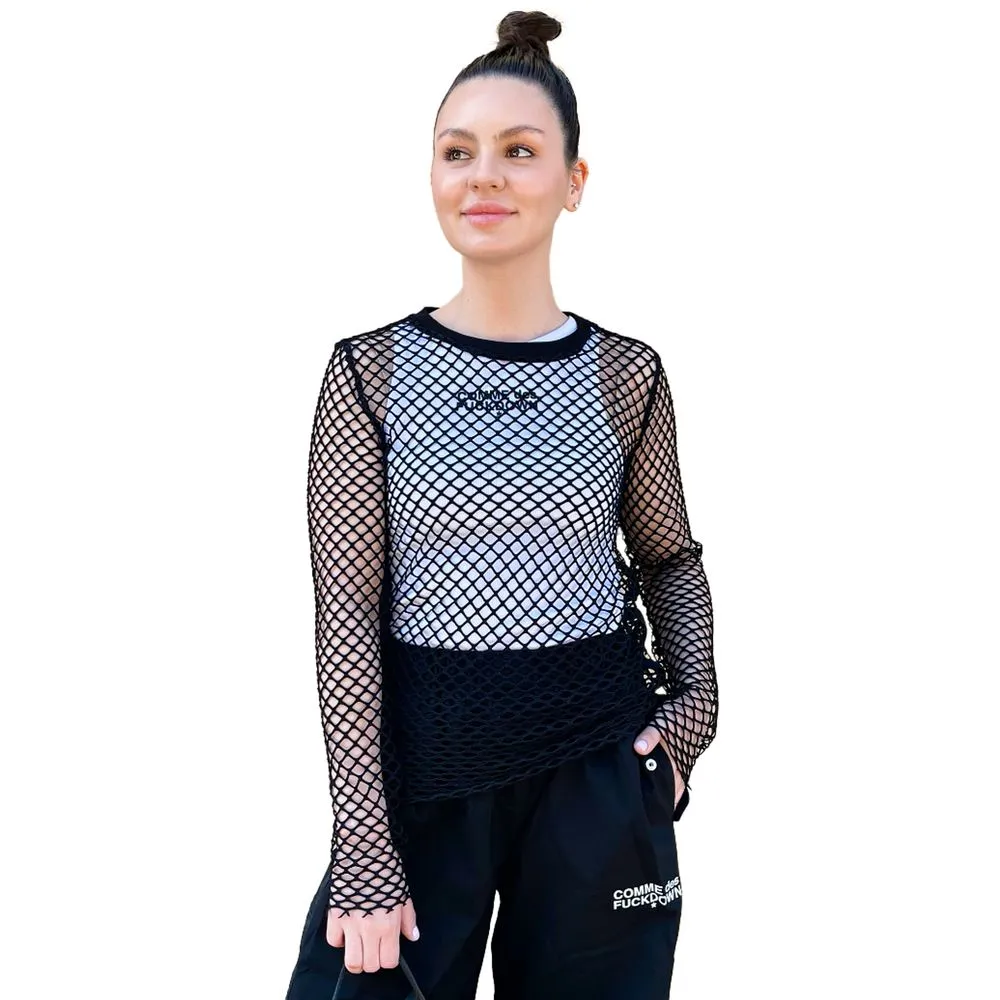 Comme Des Fuckdown Women's Black Polyester Tops & T-Shirt