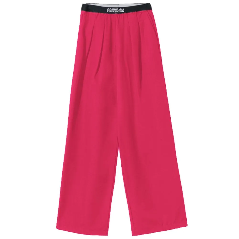 Comme Des Fuckdown Women's Fuchsia Polyester Jeans & Pant