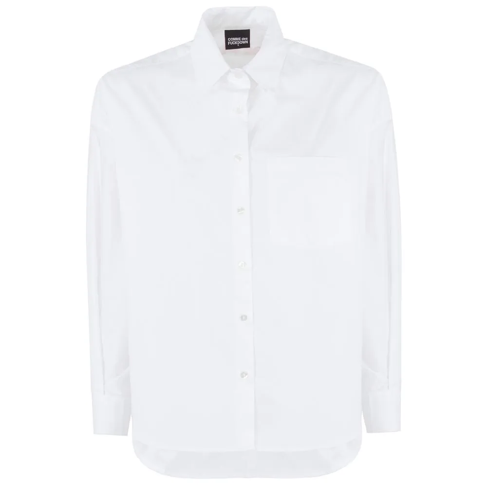 Comme Des Fuckdown Women's White Cotton Shirt