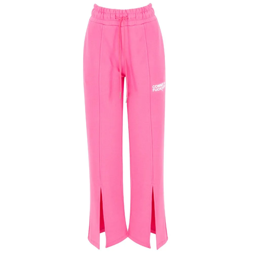 Comme Des Fuckdown Women's Pink Cotton Jeans & Pant