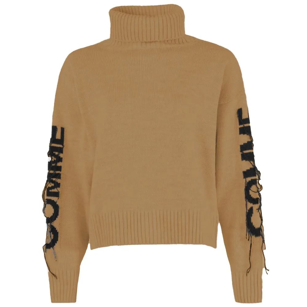 Comme Des Fuckdown Women's Brown Acrylic Sweater