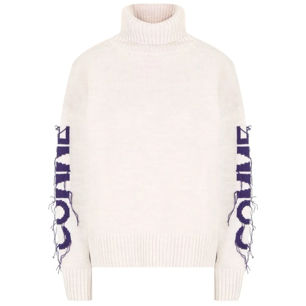 Comme Des Fuckdown Women's Beige Acrylic Sweater