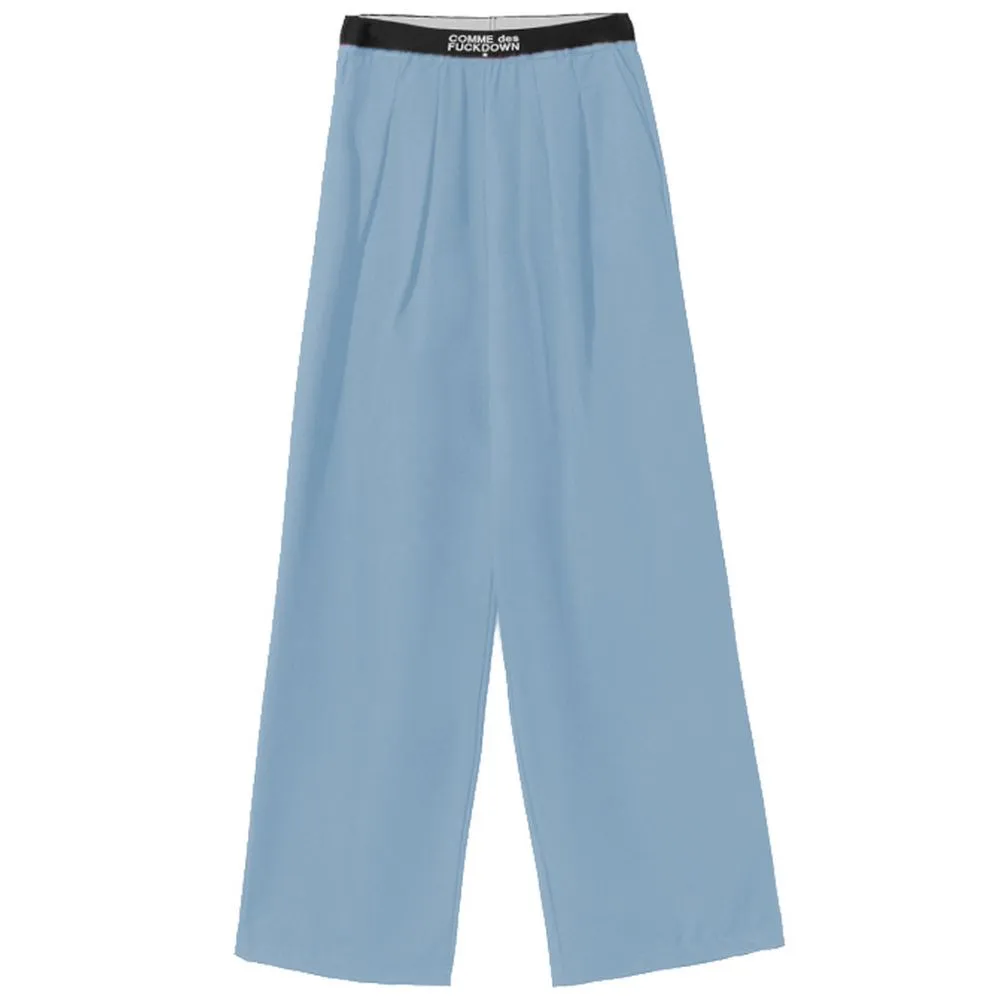 Comme Des Fuckdown Women's Light Blue Polyester Jeans & Pant