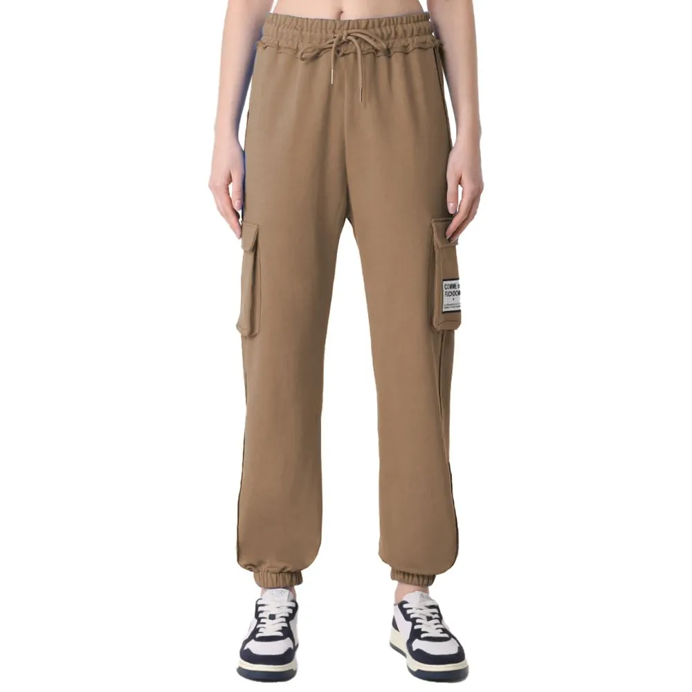 Comme Des Fuckdown Women's Brown Cotton Jeans & Pant