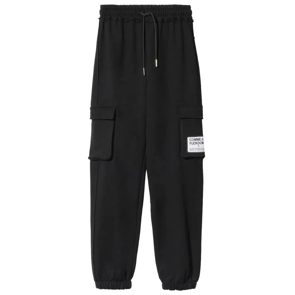 Comme Des Fuckdown Women's Black Cotton Jeans & Pant