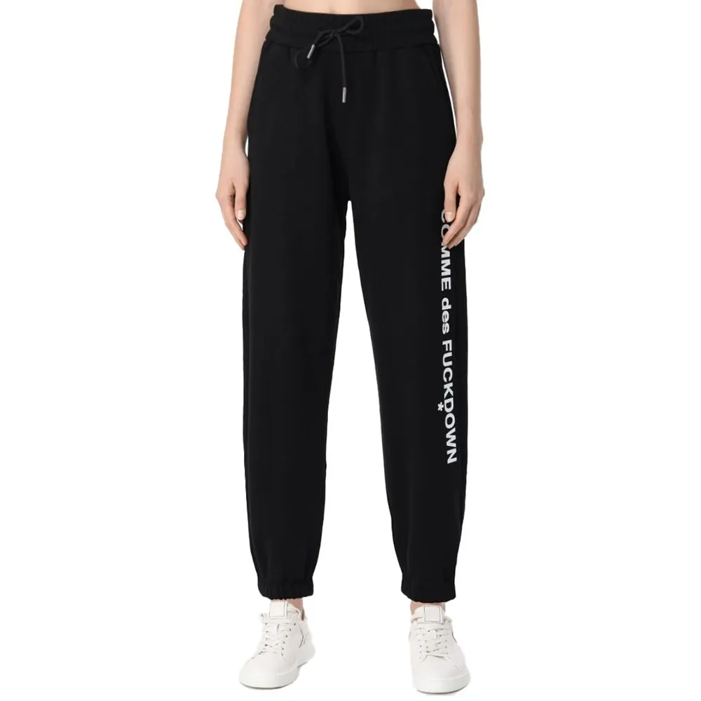 Comme Des Fuckdown Women's Black Cotton Jeans & Pant