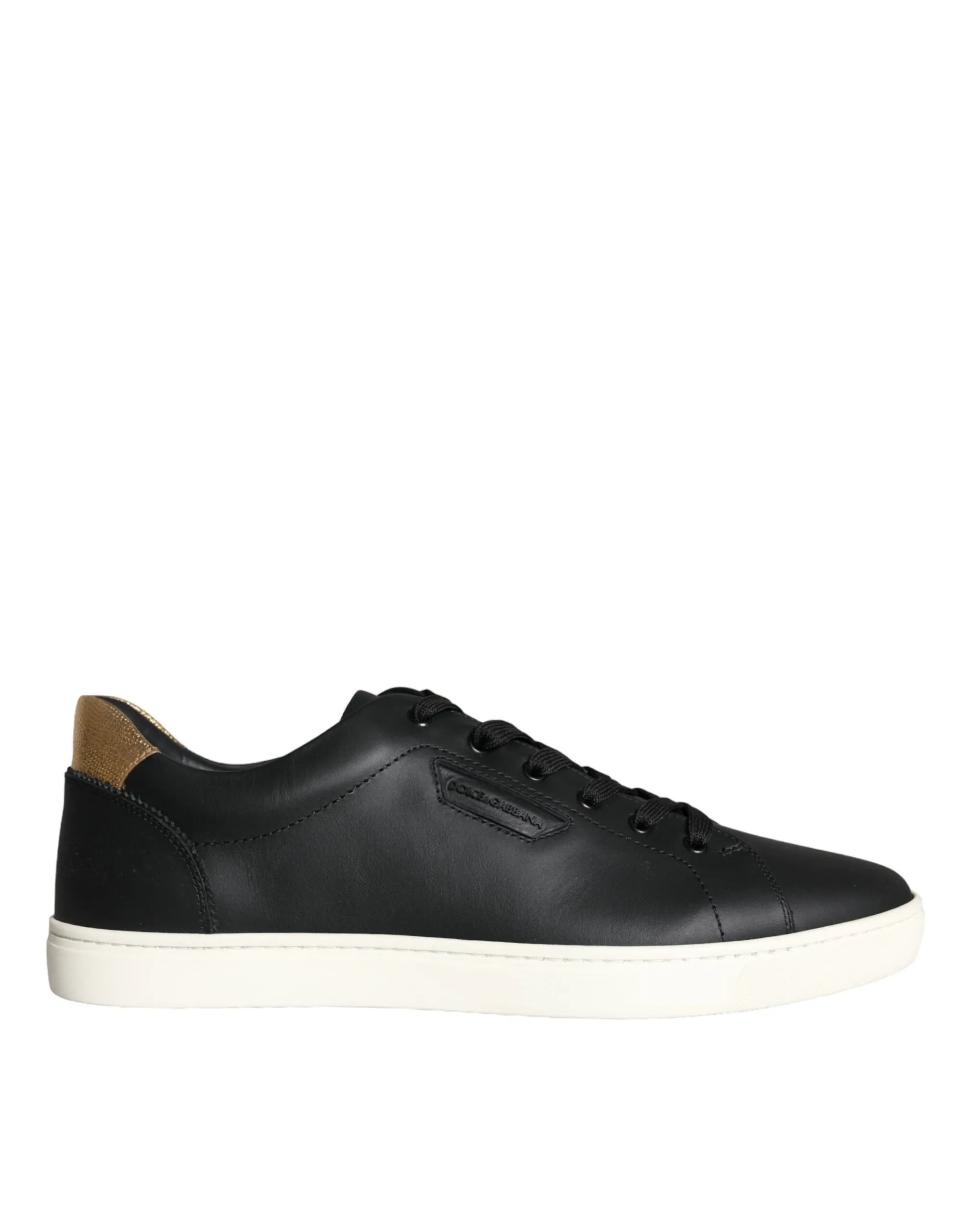 Dolce & Gabbana Men's Black Leather Portofino Low Top Sneakers Shoes