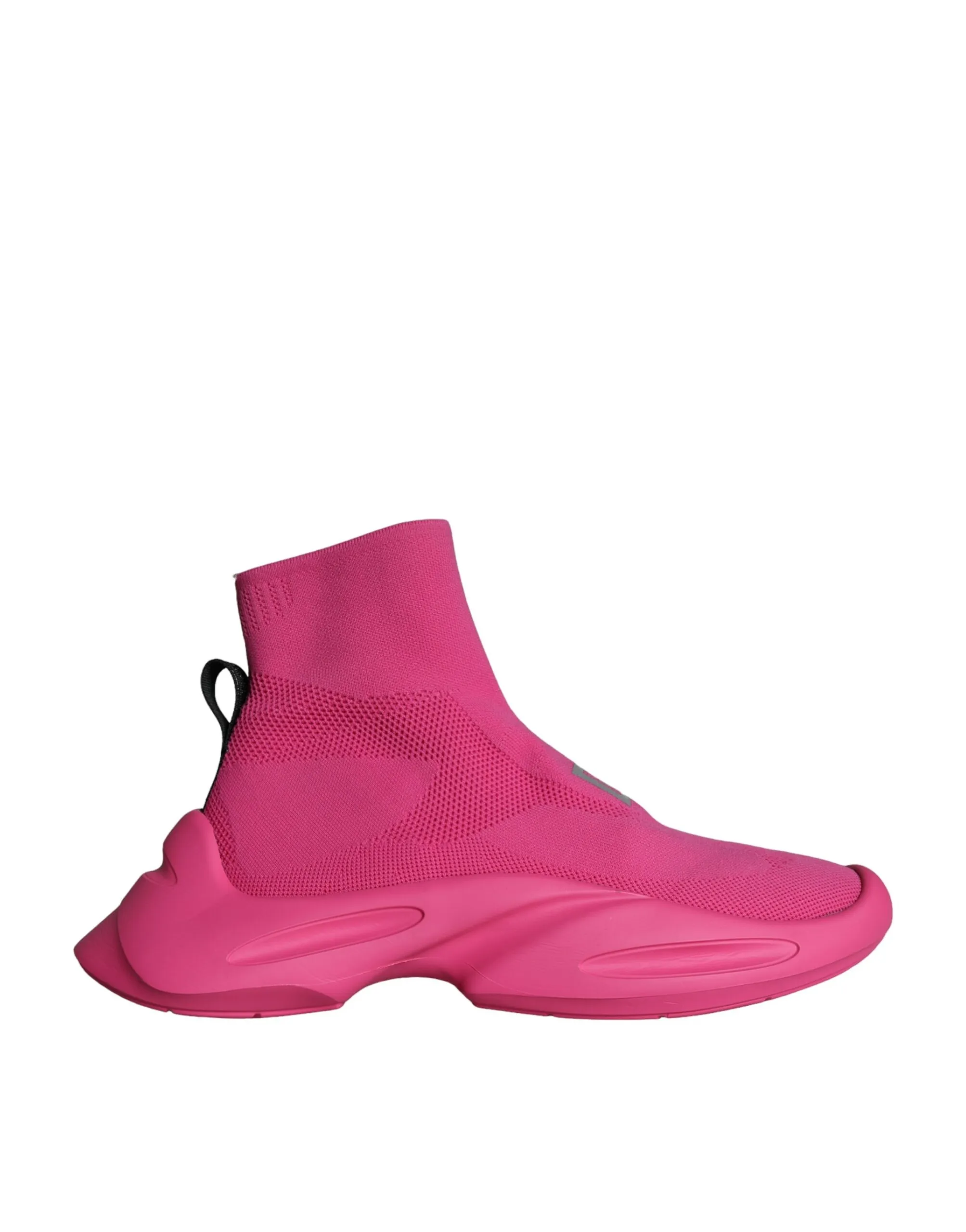 Dolce & Gabbana Men's Pink Logo Print Slip On Socks Sneakers Shoes