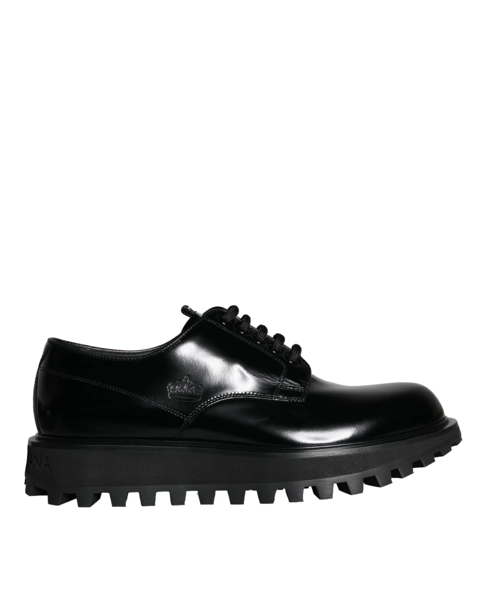 Dolce & Gabbana Men's Black Calf Leather Derby Formal Dress Shoes