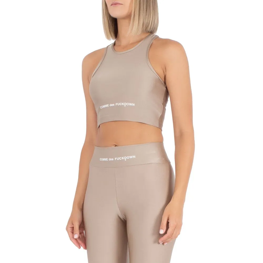 Comme Des Fuckdown Women's Beige Polyamide Tops & T-Shirt