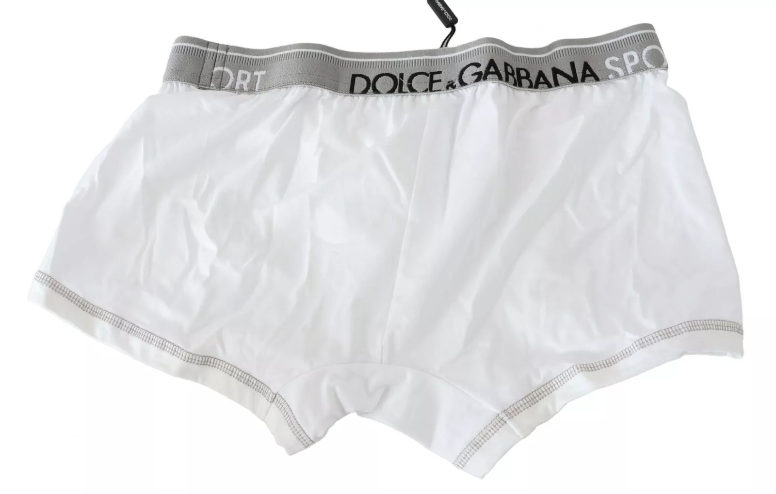 Dolce & Gabbana Men's White Cotton Stretch Regular Boxer Underwear