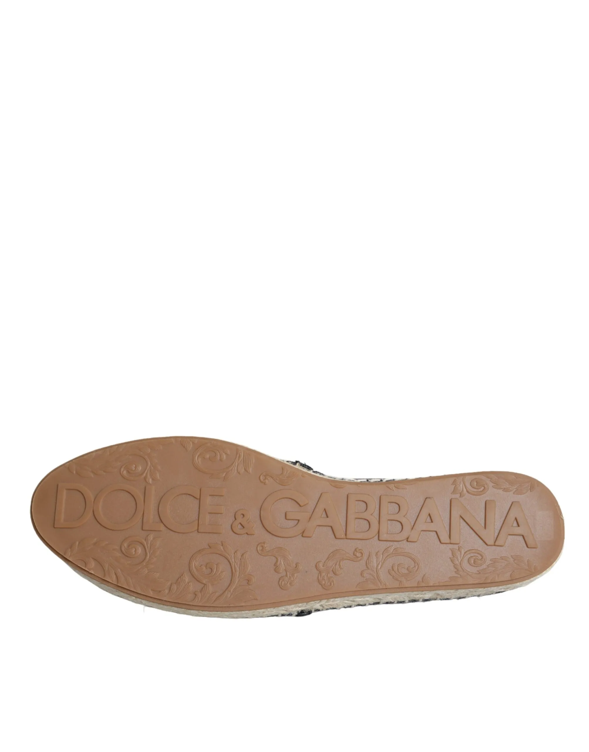 Dolce & Gabbana Men's Black Cotton Leopard Slip On Espadrilles Shoes