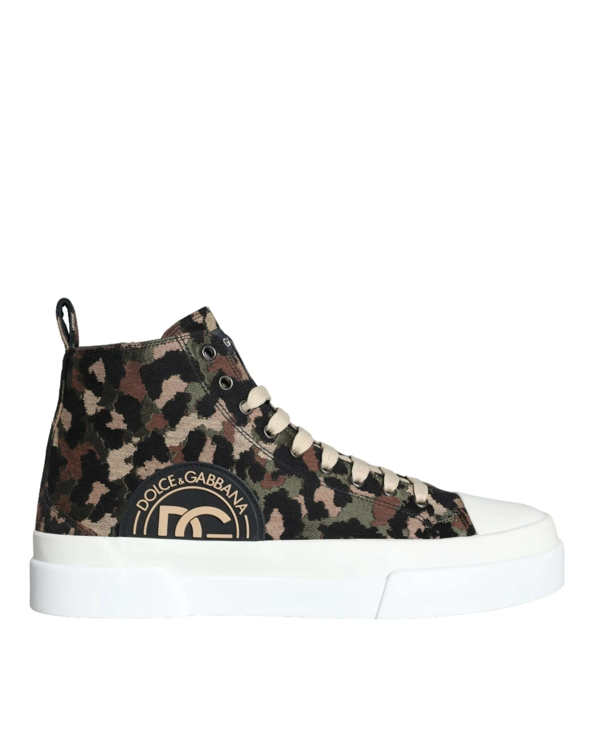 Dolce & Gabbana Men's Multicolor Camouflage High Top Sneaker Shoes