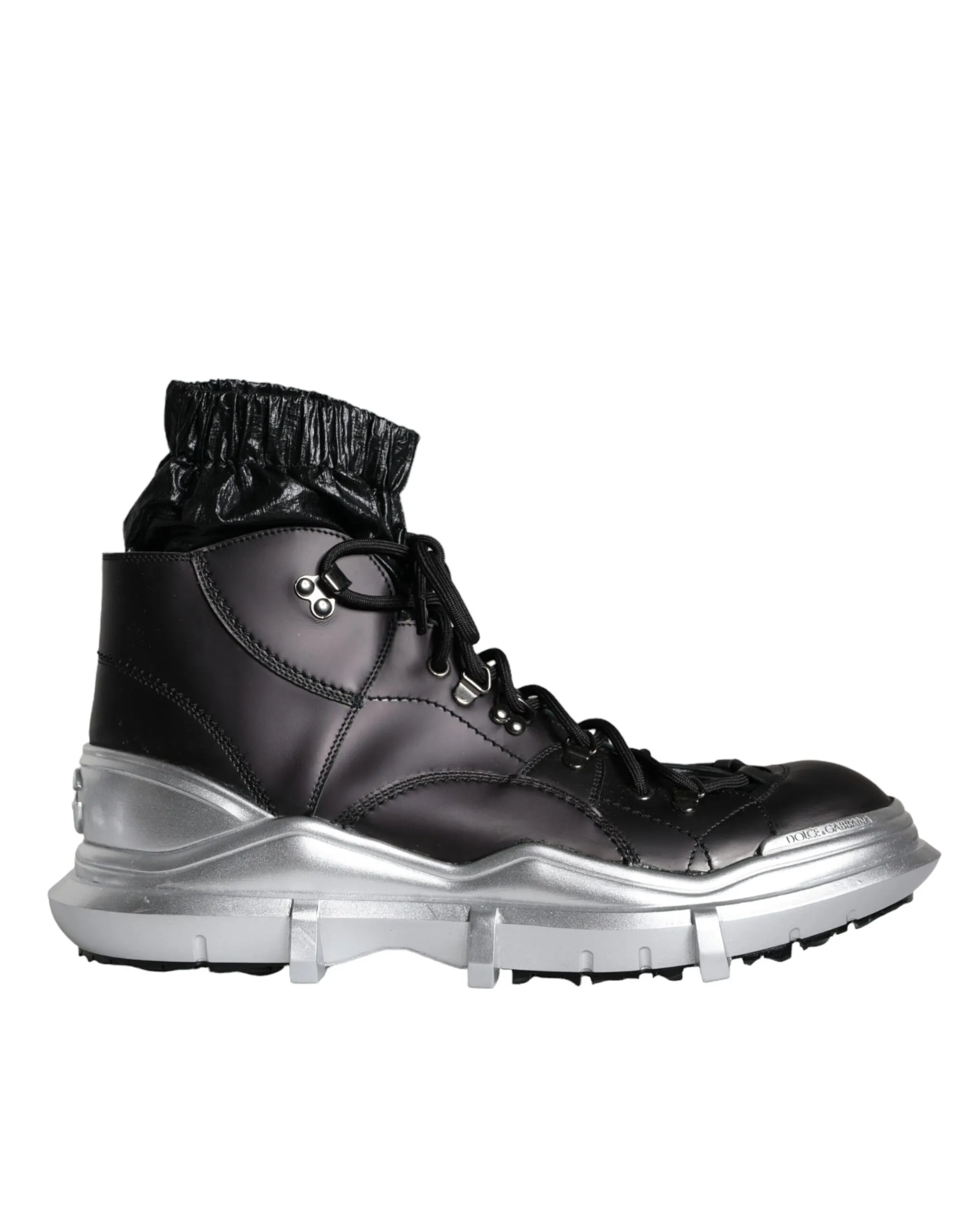 Dolce & Gabbana Men's Black Nylon Galileo High Top Sneakers Shoes