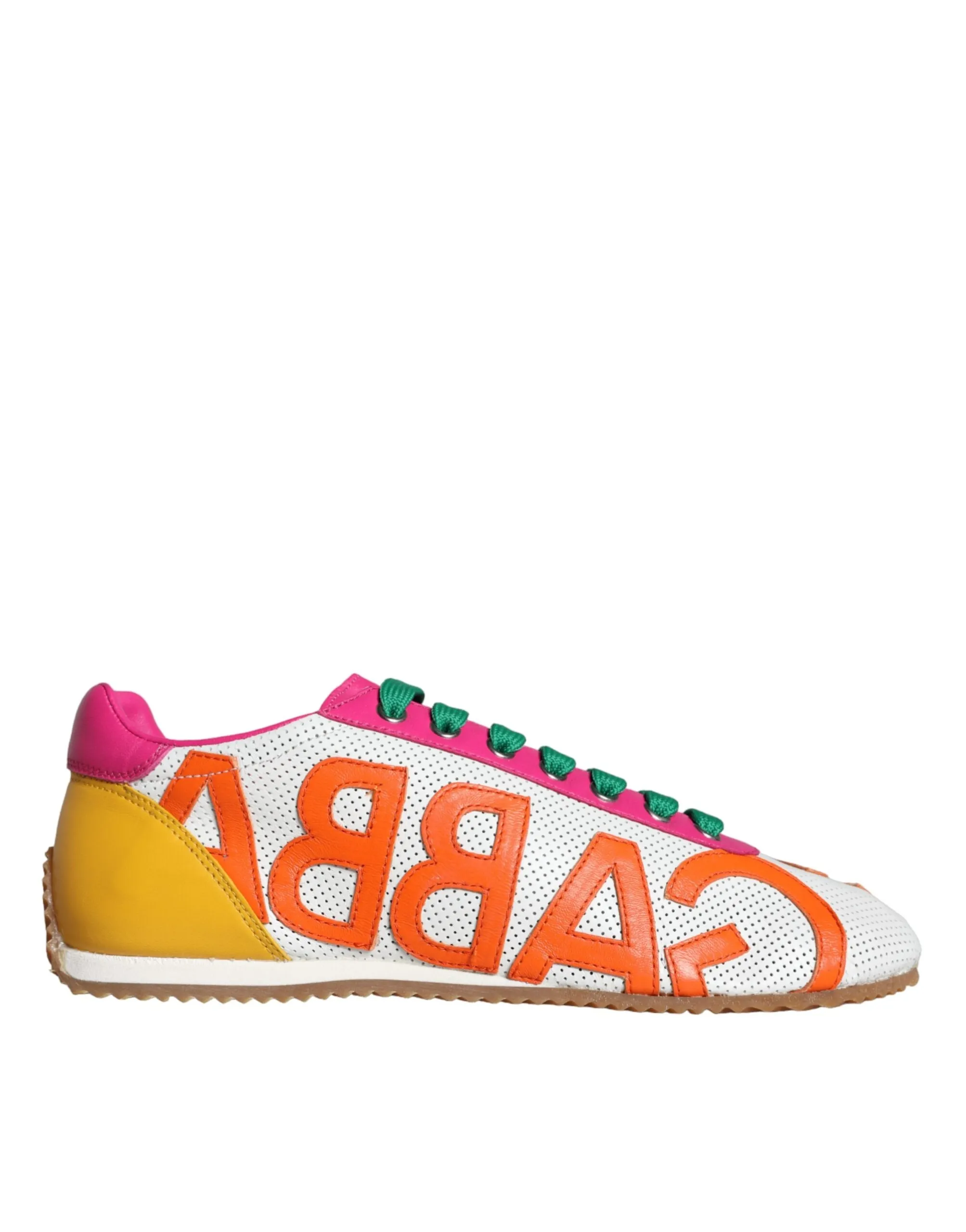 Dolce & Gabbana Women's Multicolor Leather Logo Casual Sneakers Shoes