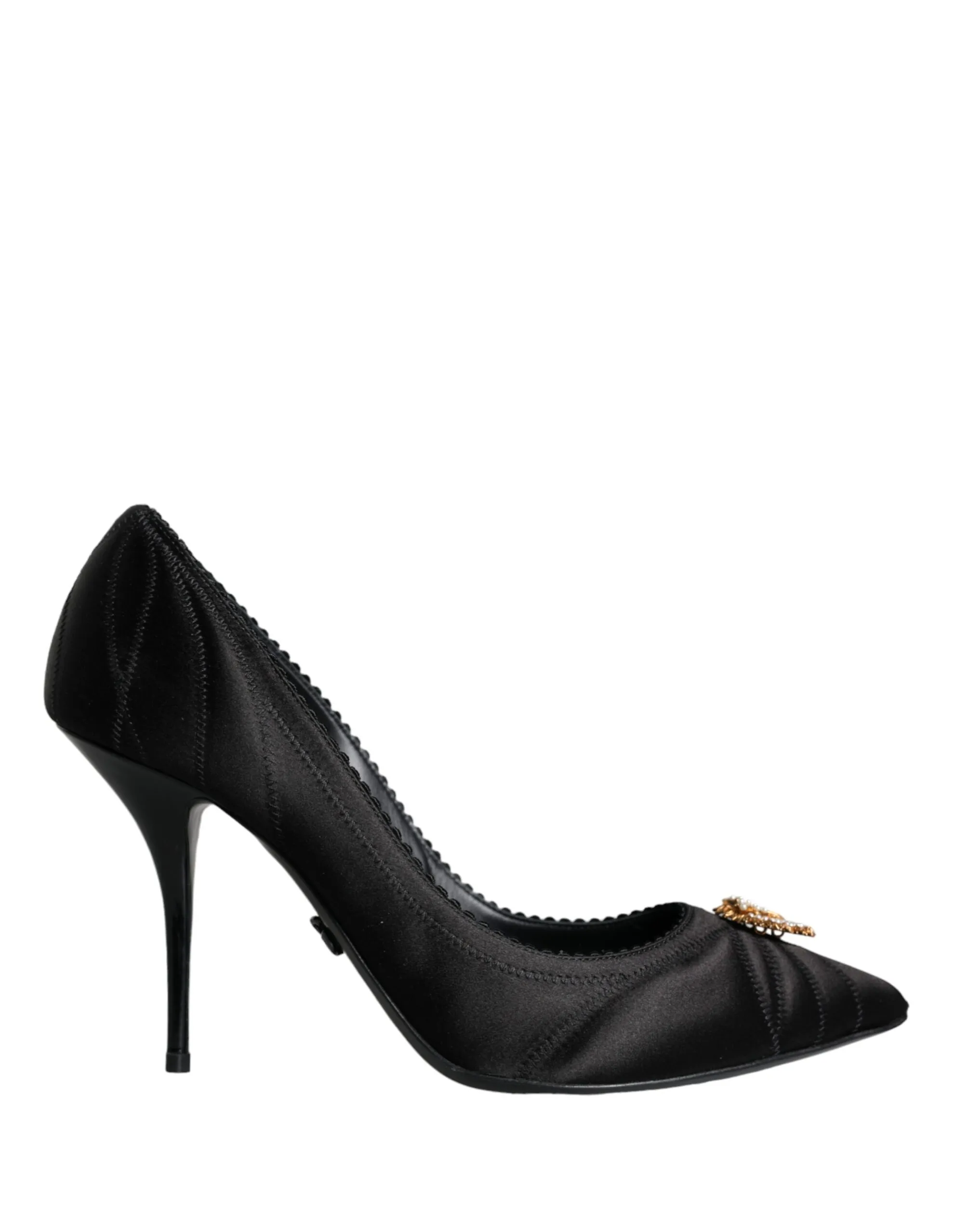 Dolce & Gabbana Women's Black Heart DEVOTION Heels Pumps Shoes