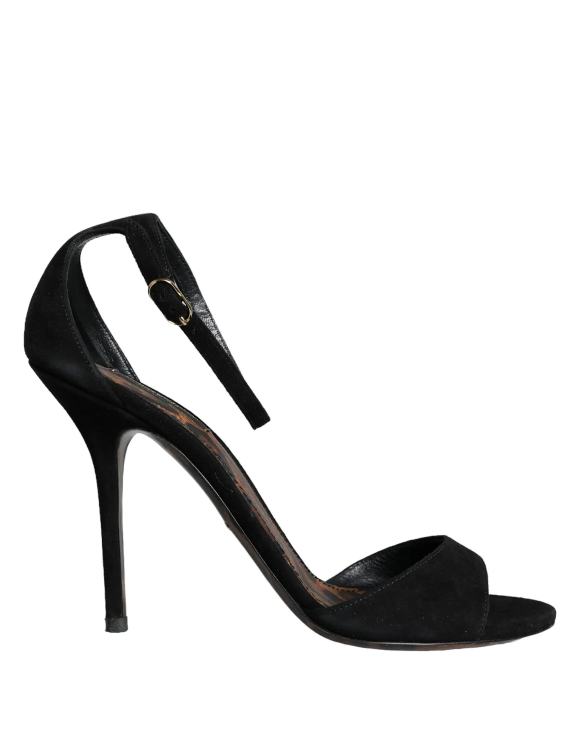 Dolce & Gabbana Women's Black KEIRA Heels Ankle Strap Sandals Shoes