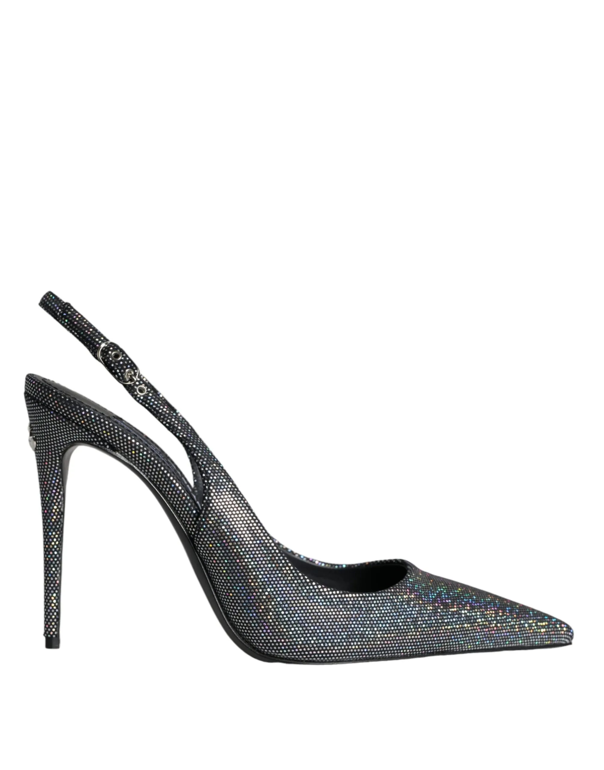 Dolce & Gabbana Women's Multicolor Leather Slingback High Heels Sandals Shoes