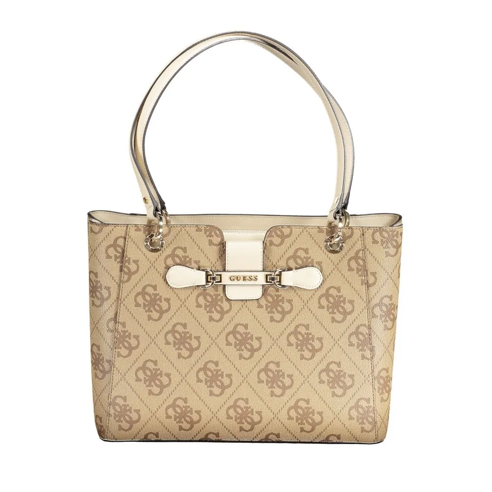 Guess Jeans Women's Beige Polyethylene Handbag
