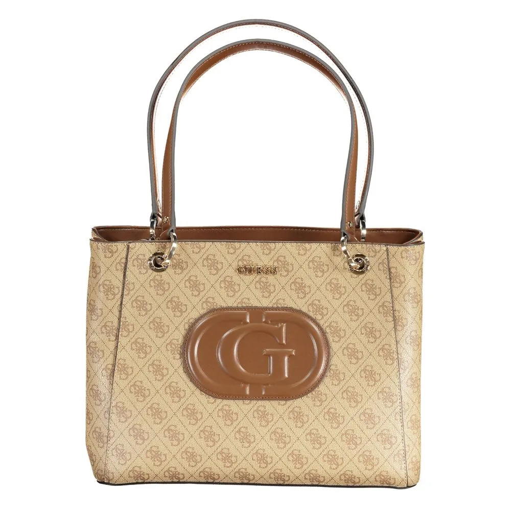 Guess Jeans Women's Beige Polyethylene Handbag