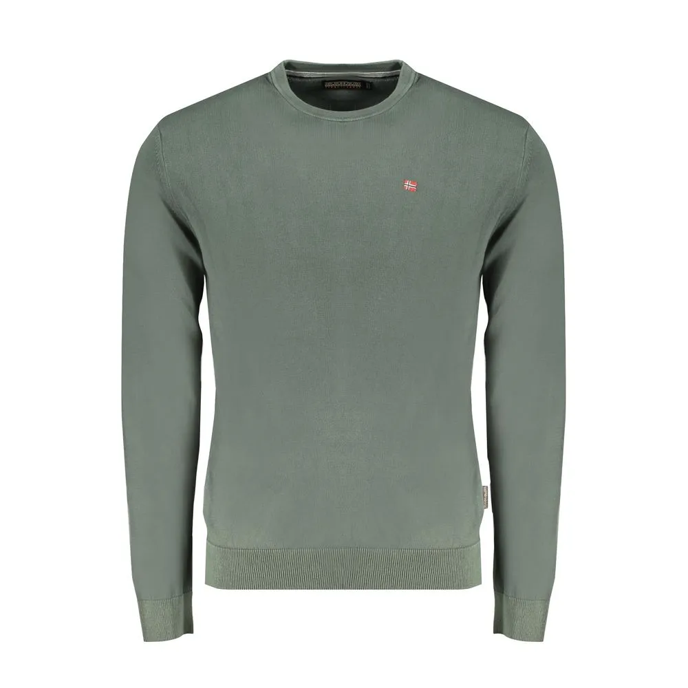 Napapijri Men's Green Cotton Sweater