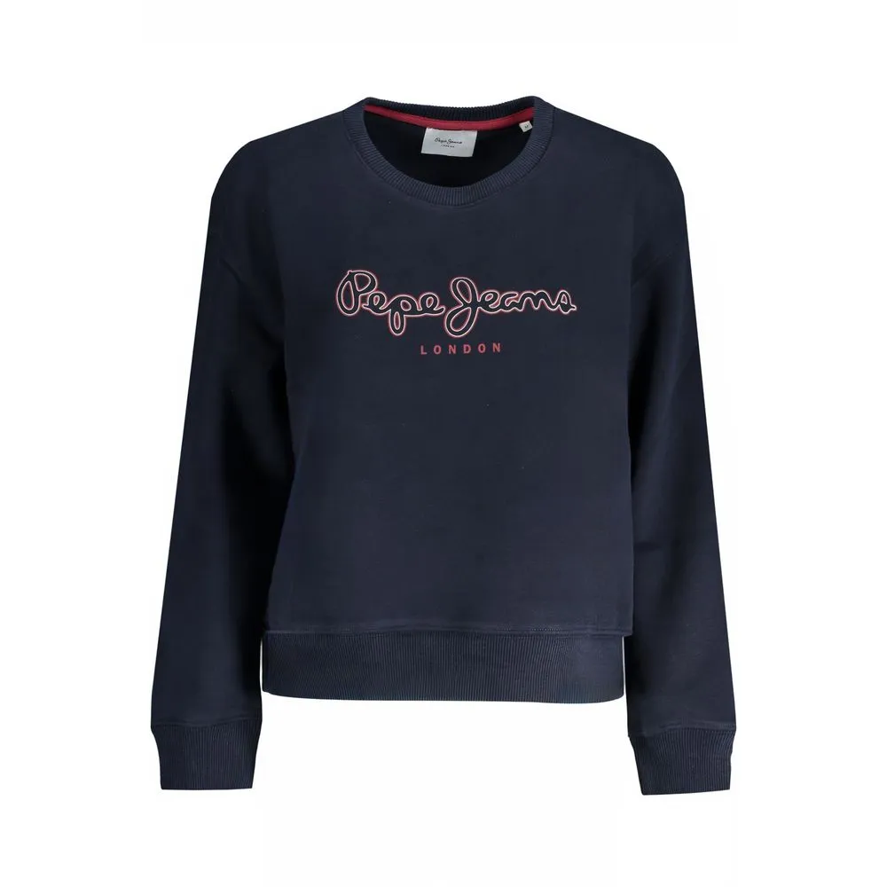 Pepe Jeans Women's Blue Cotton Sweater