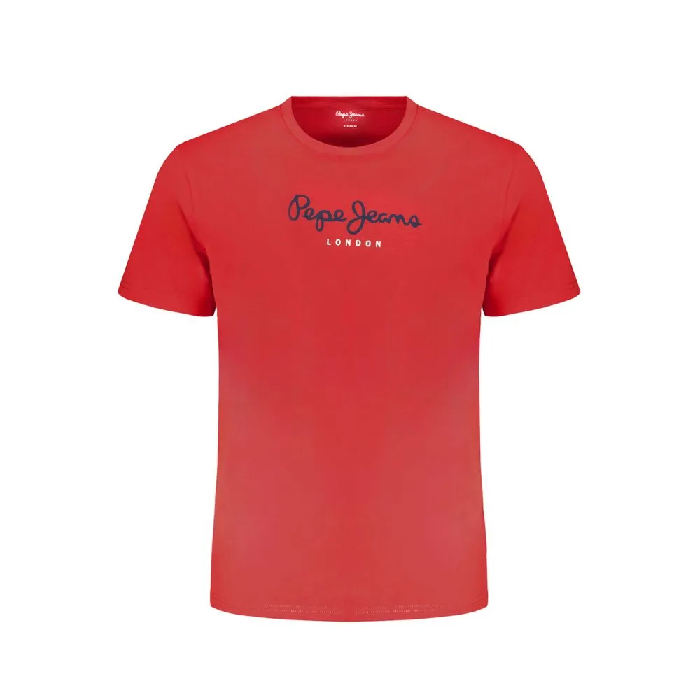 Pepe Jeans Men's Red Cotton T-Shirt