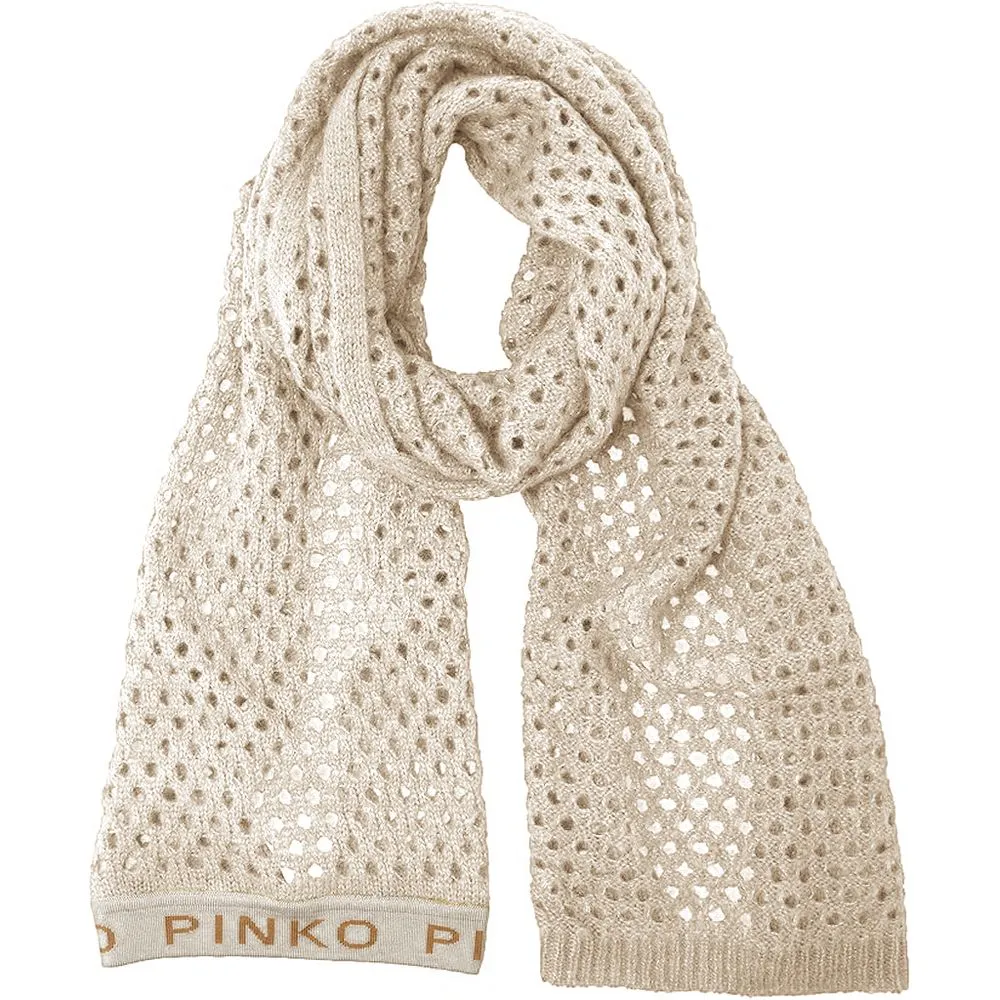 PINKO Women's Beige Acrylic Scarf
