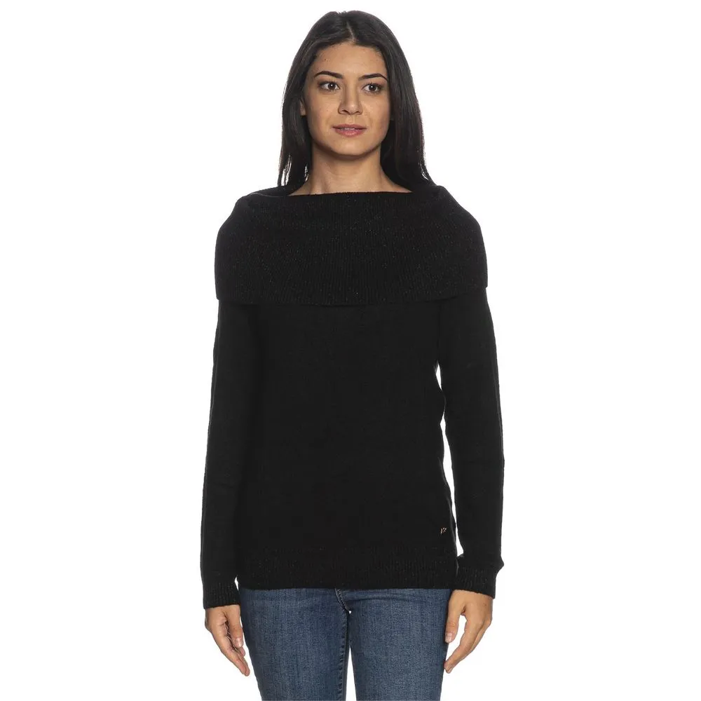 Yes Zee Women's Black Viscose Sweater