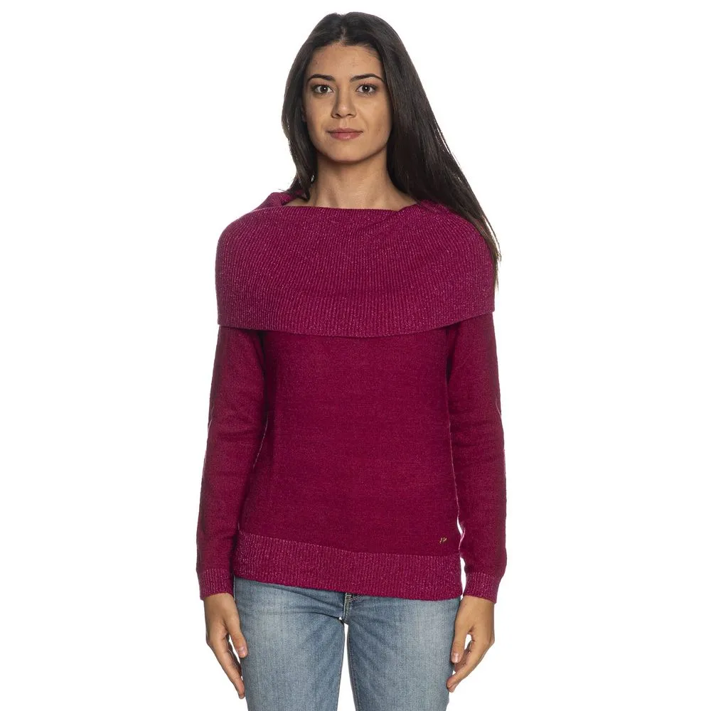 Yes Zee Women's Fuchsia Viscose Sweater
