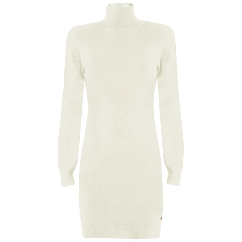 Yes Zee Women's White Viscose Dress